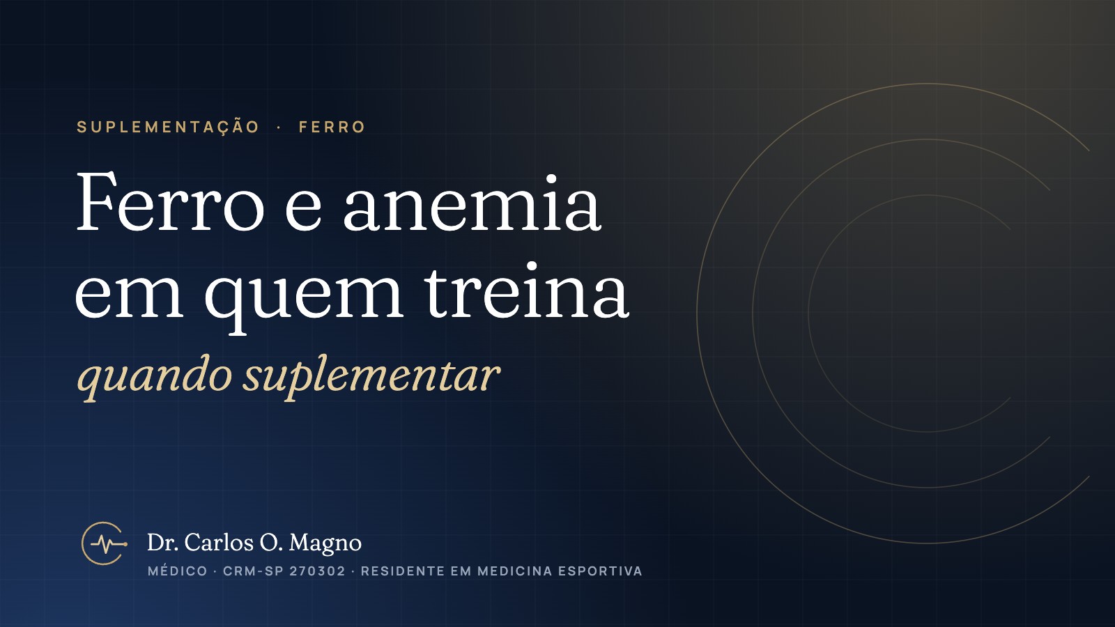 Ferro e anemia em quem treina: quando suplementar e qual exame fazer
