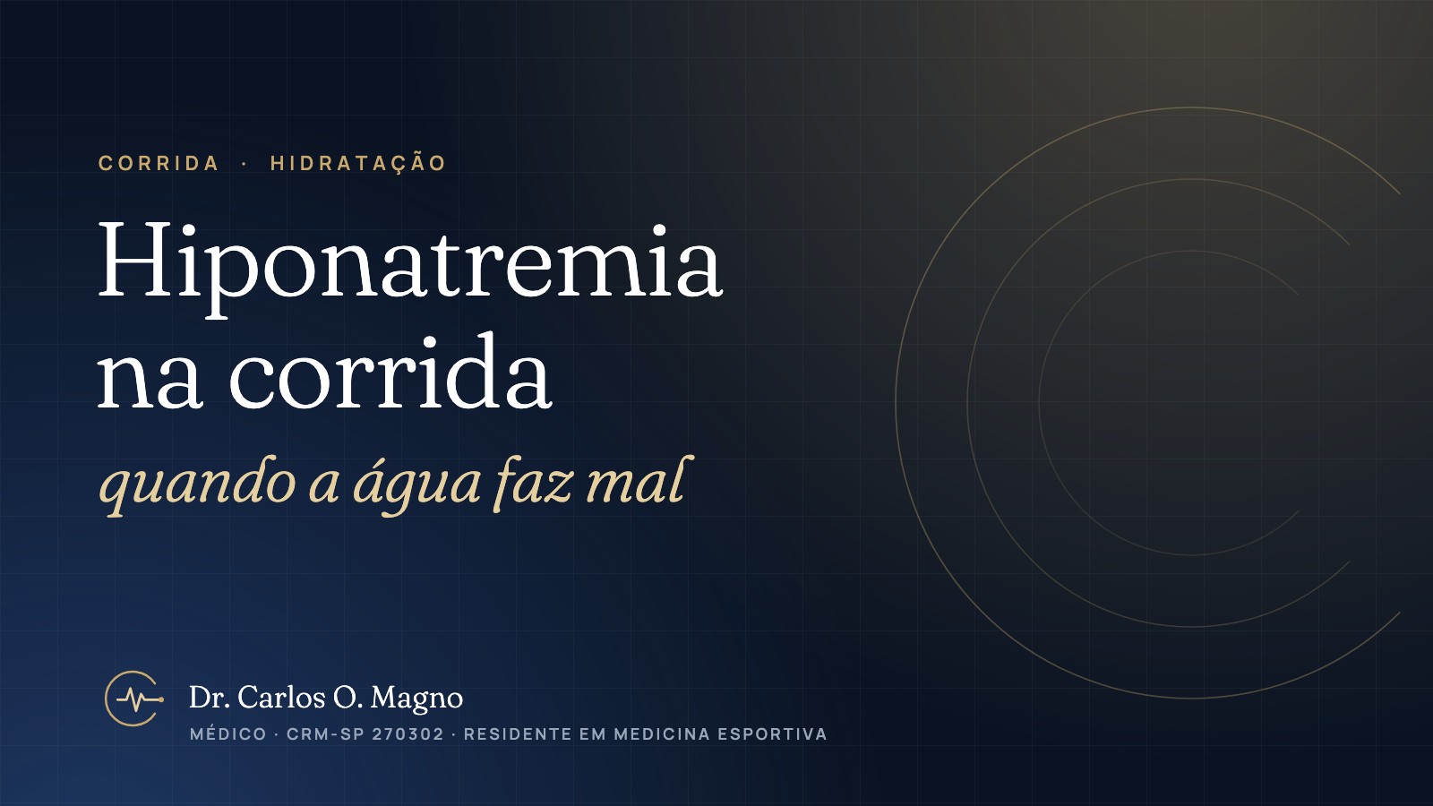 Capa: hiponatremia na corrida, quando a água faz mal
