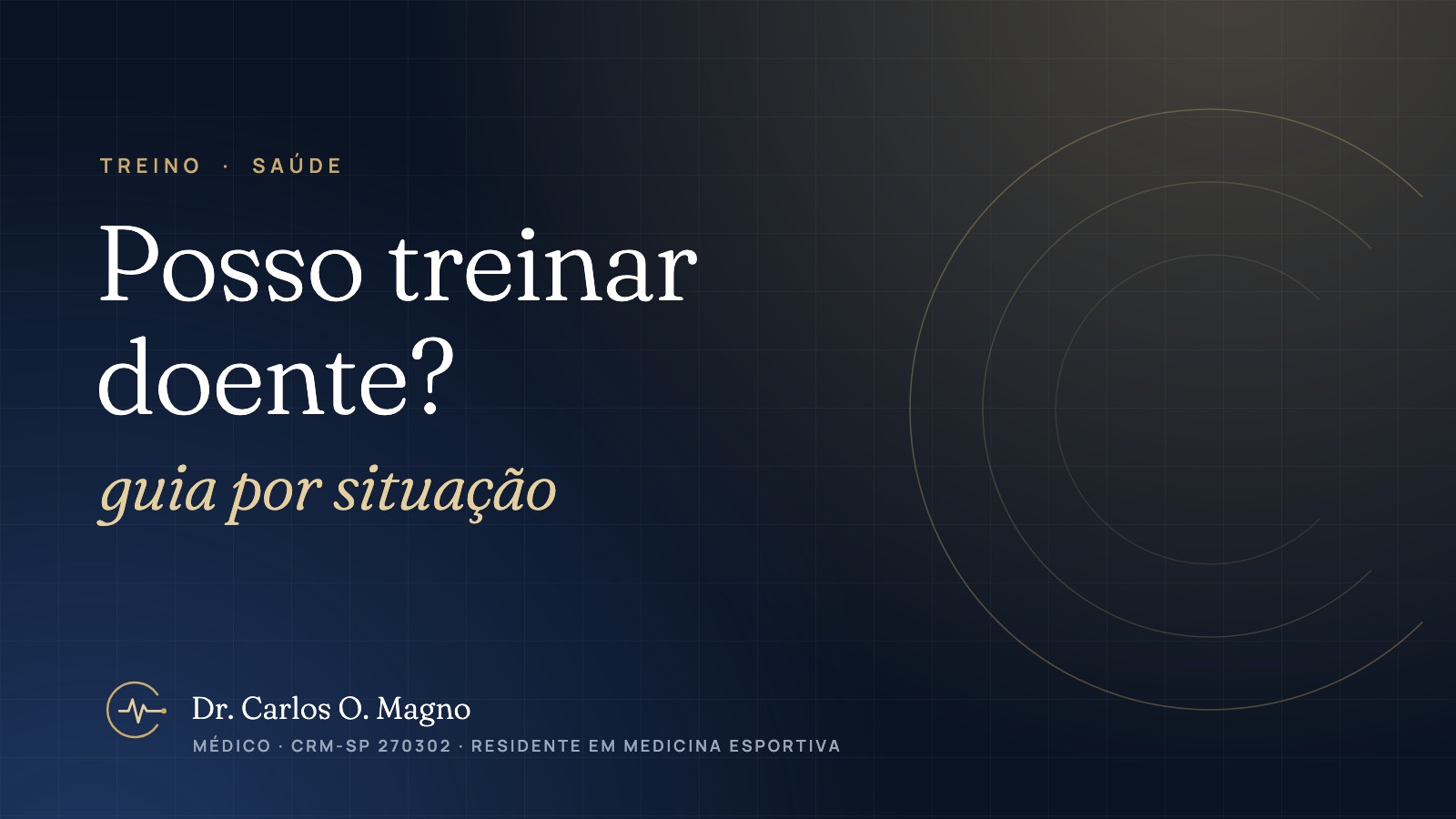Posso treinar doente? Guia por situação